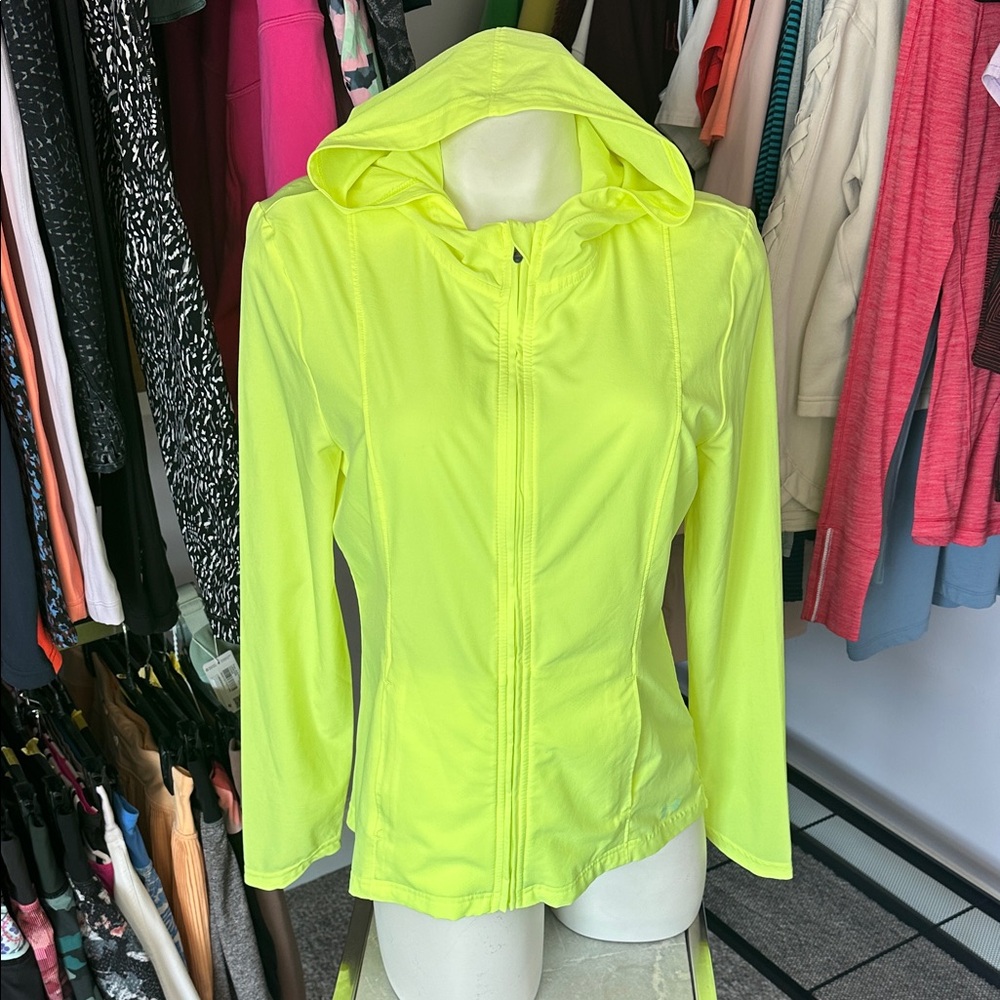 Women's Neon Yellow Hooded Jacket